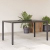 vidaXL Garden Table Black PE Rattan 35.4 x 35.4 in Sturdy Garden Table - 2 of 4