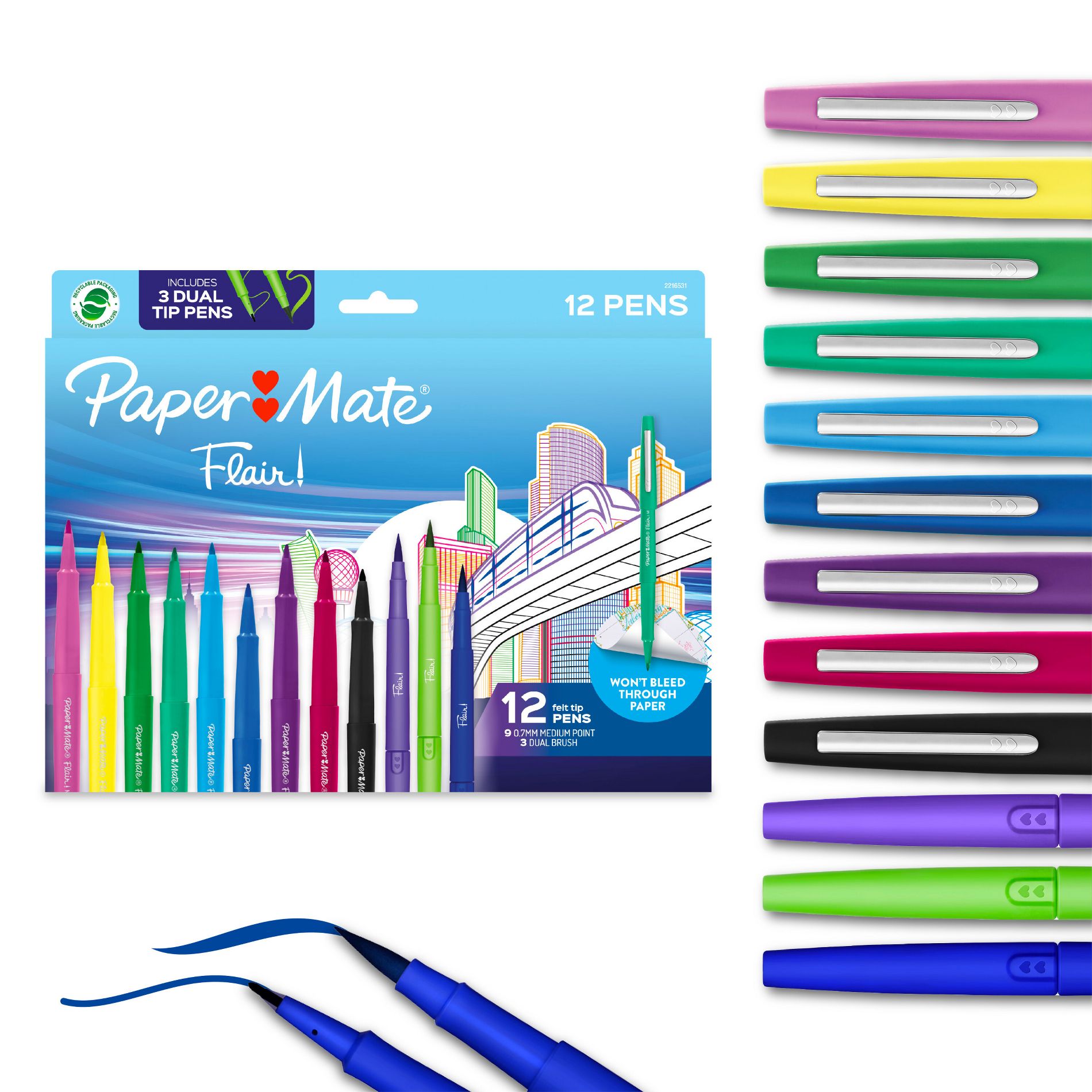 Paper Mate Med/Dual 12ct MultiPack