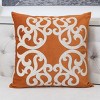 ChicFurnit Bed Pillows Home Pillow Velvet Decorative Pillow with Hidden Zipper Cotton Pillows for Living Room Decoration, Orange, 20"*1"*20" - 2 of 4
