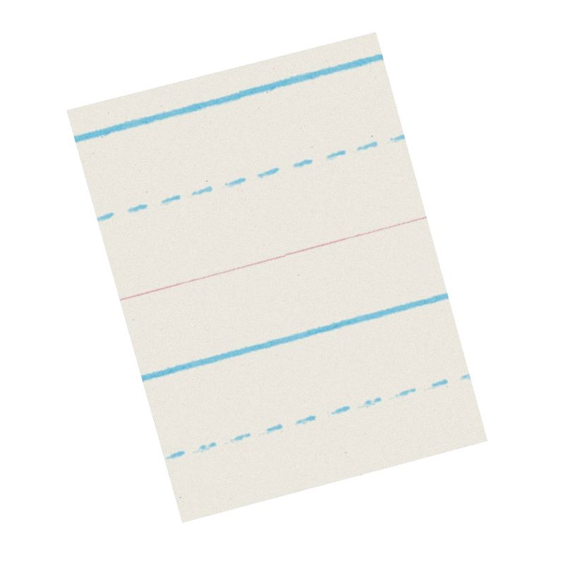 School Smart Red & Blue Newsprint Paper, 3/4 Inch Ruled, 11 x 8-1/2 Inches, 500 Sheets, 3 of 4
