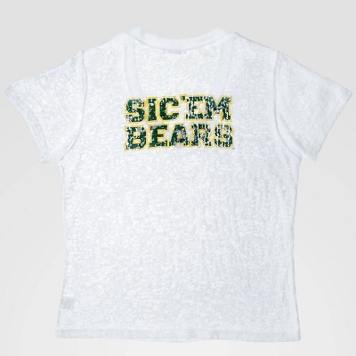 NCAA Baylor Bears Deep V-Neck Burnout T-Shirt - White XL