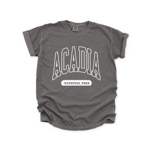 Simply Sage Market Women's Arcadia National Park Varsity Short Sleeve Garment Dyed Tee - 1 of 4