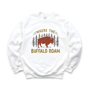Simply Sage Market Women's Graphic Sweatshirt The Buffalo Roam - 1 of 3