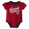 NCAA Louisville Cardinals Infant Girls' 3pk Bodysuit - image 4 of 4