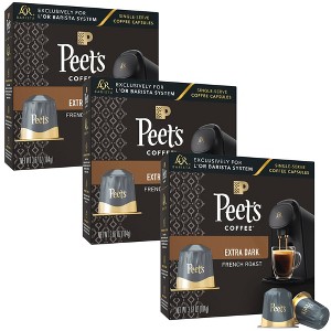 Peet's French Extra Dark Roast Coffee Capsules for L'OR Barista  - 11oz/30ct - 1 of 4