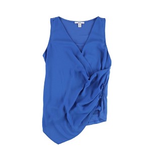bar III Womens Faux-Wrap Sleeveless Blouse Top - 1 of 2