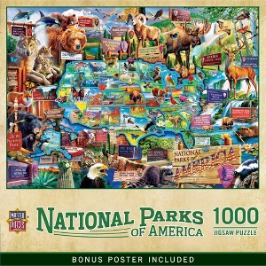 MasterPieces National Parks of America 1000 Piece Adult Jigsaw Puzzle 19.25" by 26.75" - 1 of 4