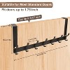 LunaLulinlk Over The Door Hooks Door Hanger Hooks for Hanging, Over The Door Towel Racks for Bathroom with 14 Coat Hook Black - 4 of 4