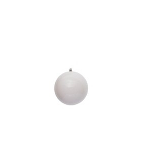 Season's Designs Christmas Tree 6" White Shiny Shatterproof Seamless Ornament - 1 of 1