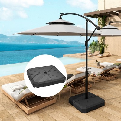 Black Heavy Duty Plastic Cantilever Offset Umbrella Base