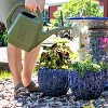 Sunnydaze Fluted Lava Finish Ceramic Planter - Dark Blue - 10" Round - Set of 2 - 4 of 4