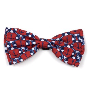 The Worthy Dog Ships Ahoy Bow Tie Adjustable Collar Attachment Accessory - 1 of 2