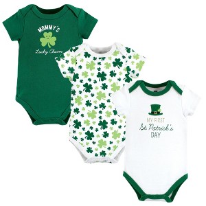 Hudson Baby Infant Boy Cotton Bodysuits, Lucky Charm - 1 of 4