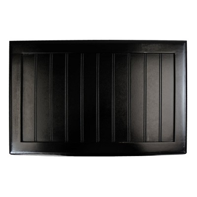 Mahogany Finished Black Wood Laundry Hamper with Lid