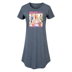 Women's Mean Girls Regina Graphic T-shirt Dress - Heather Blue - Small - 1 of 4