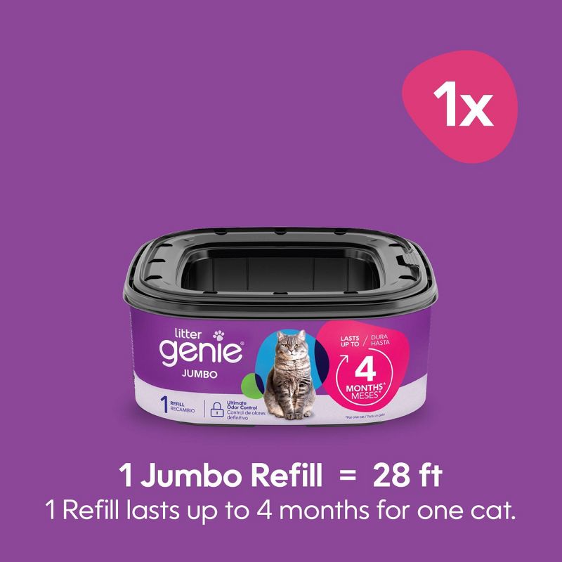 Litter Genie Ultimate Cat Litter Odor Control Jumbo Refill Waste Disposal Bag, 4 of 17
