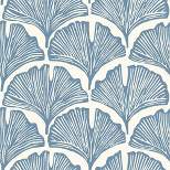 Tempaper Novo Gratz Feather Palm Waverly Blue Peel and Stick Wallpaper