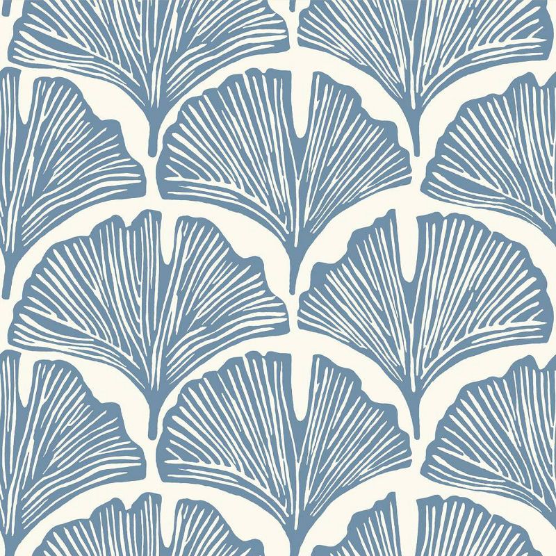 Tempaper Novo Gratz Feather Palm Waverly Blue Peel and Stick Wallpaper, 1 of 7