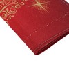 Unique Bargains Christmas Place Mats Linen Red Gold Tone 13"x17.7" 2 Pcs - 4 of 4