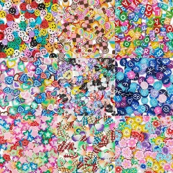 Bright Creations 10,000 Piece 3D Nail Art Charms Bulk Set, Assorted Resin Slime Charms Fimo Slices Embellishments for Crafts