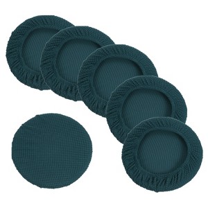Unique Bargains Round Washable Elastic Bar Seat Cover for Dia 11"-16" Chair 6 Pcs - 1 of 4