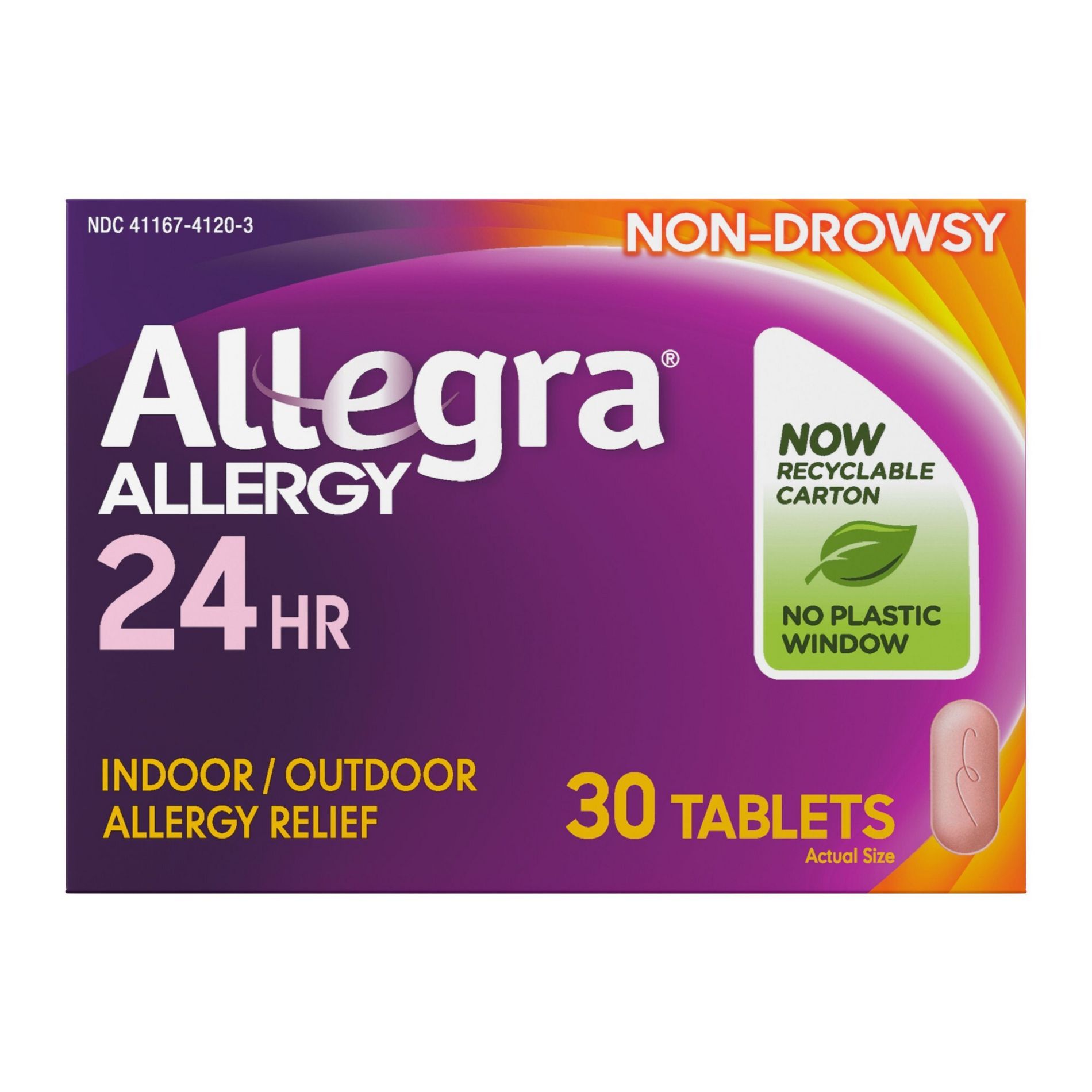 Allegra 24 Hour Allergy Relief Medicine Tablets - Fexofenadine Hydrochloride - 30ct