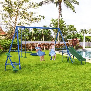 VYNXARIA 616 lbs Swing Set for Backyard,5 in 1 Heavy-Duty A-Frame Stand Outdoor Playset for Kids - 1 of 4