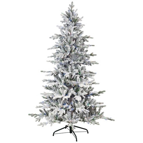 Northlight Real Touch™ Elite Pre-Lit Flocked Calgary Pine IPT Artificial Christmas Tree - 9' Dual Color LED - image 1 of 4