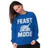 Feast Mode Thanksgiving Dinner Turkey Sweatshirt for Men or Women Brisco Brands - 3 of 4