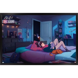Trends International Lofi Girl - 4 A.M. Framed Wall Poster Prints - 1 of 4