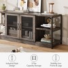 Farmhouse TV Stand for 65/75 inches TVs, Entertainment Center with Storage Cabinet and Mesh Doors, Industrial TV Media Console Cabinet Table - 4 of 4