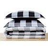 Full/Queen Everyday Buffalo Plaid Duvet Set Black - Truly Soft - 3 of 4
