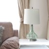 23.25" Contemporary Rippled Colored Glass Bedside Desk Table Lamp with Fabric Shade White/Green - Lalia Home: UL Listed, No Assembly Required - 4 of 4