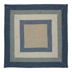 Colonial Mills Montego Braided Rug, Blue Burst 4' square, Square Shape - 1 of 1