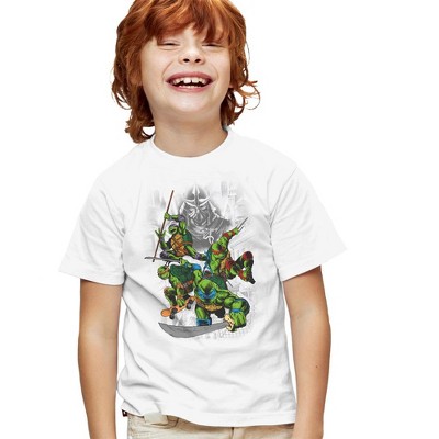 Maglietta Tartarughe Ninja Per Bambini E Ragazzi – T-Shirt Ufficiale Comic 100% Cotone Morbido