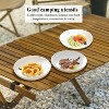 LunaLulinlk 9" White Plastic Plates 12 Pieces, Unbreakable and Reusable Large Deep Dinner Plates White - 3 of 4