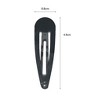 50 Pack Black 2 Inch Barrettes Women Metal Snap Hair Clips Accessories - 2 of 3