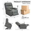 Hzlagm Everglade 28.7 in. W Faux Leather Power Lift Recliner for Elderly Assistance - 2 of 4