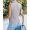 Coolmee Womens Sleeveless Sweater Vest Turtleneck Ribbed Knit Tank Tops Basic Slim Fit Top - 4 of 4