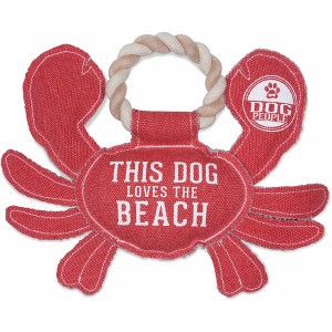 Pavilion Gift Company - Beach Dog - 10.75" x 8" Canvas Dog Toy on Rope - Pet Toy - 1 of 4