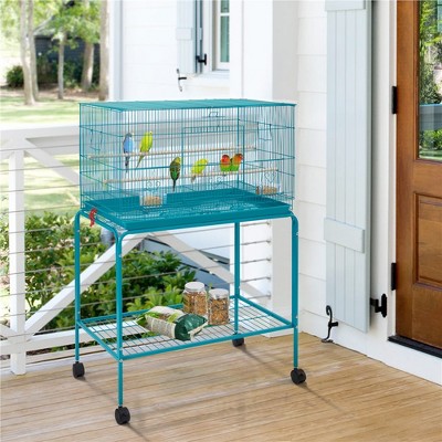 Yaheetech Metal Bird Cage with Rolling Stand for Small Birds Parrots Parakeets Conures