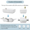 CAVINAS Modern Side Table High Glossy Coffee Table with LED, Sofa End Table for Living Room, Bedroom - 3 of 4
