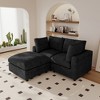 Sectional Couches for Living Room, 67 Inch Loveseat Sofa with Ottoman, Modern Chenille Fabric & Double Layer Cushions, Modular Couch for Apartment - 2 of 2