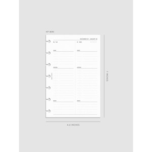 2026 Dated Daily Planner Insert | Monday Start | Cloth & Paper - 1 of 4