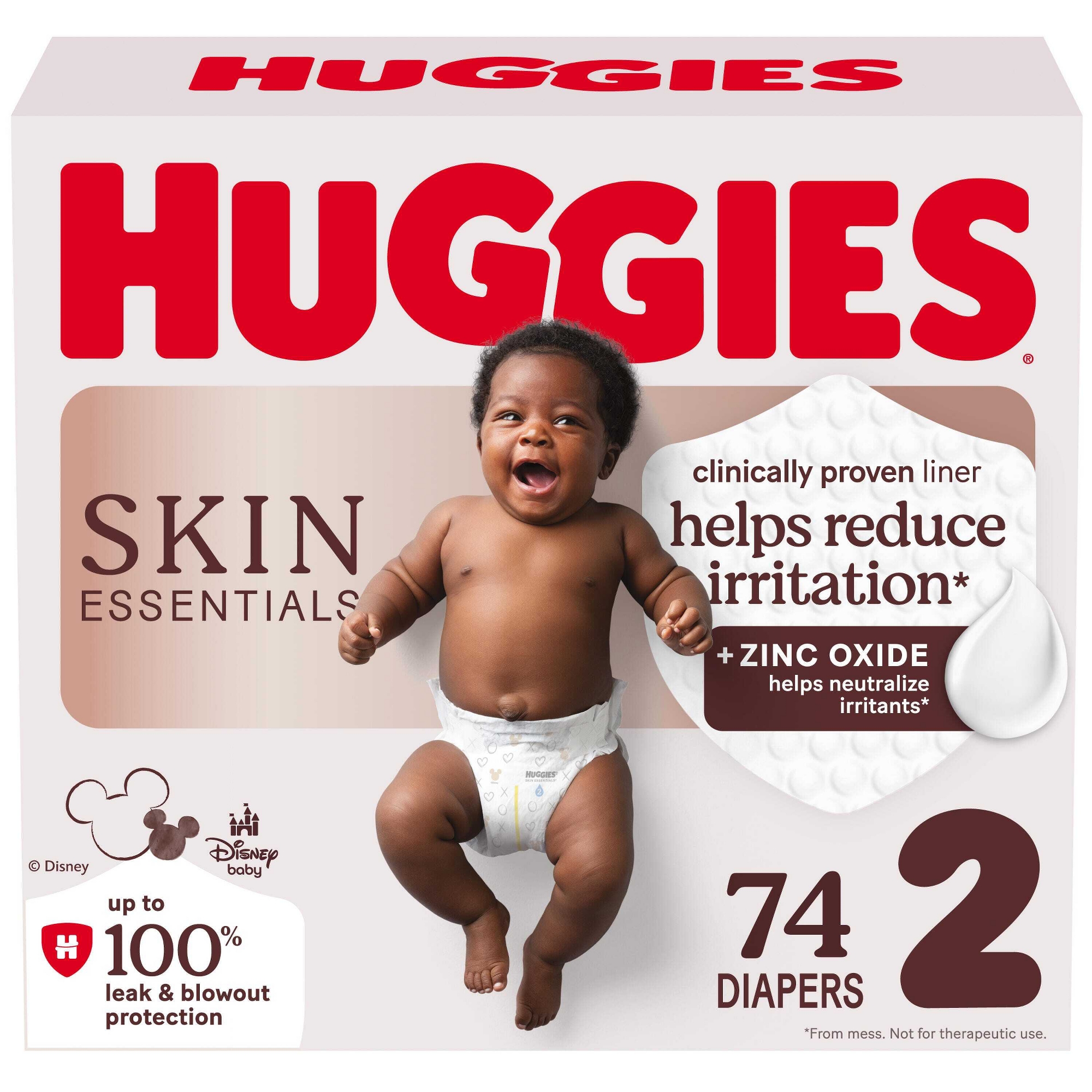 Huggies Skin Essentials Luxury Diapers - Size 2 - 74ct