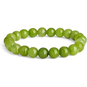 8mm Beaded Bracelets with Natural Gemstones for Women & Men, Elastic Adjustable Protection Crystal Bracelet - 1 of 4