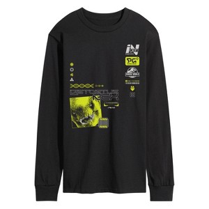 Men's - Jurassic World: Rebirth - Distortus Rex Long Sleeve Graphic T-Shirt - 1 of 3