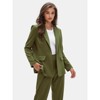 EXLURA Women's Business One Button Blazer Jacket High Elastic Waist Pant Suit Set Casual Loose 2 Piece Suits Office Work - 4 of 4