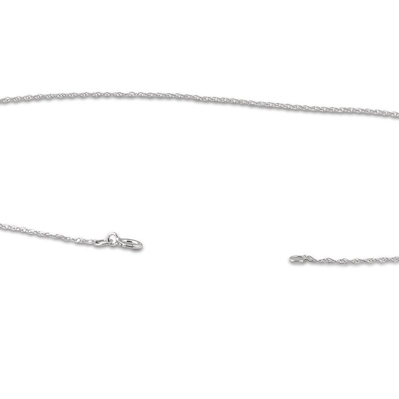 Pompeii3 Solid 10k White Gold 18" Dainty Chain With Spring Ring, 2 of 6