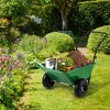 Tangkula Dual-Wheel Wheelbarrow w/ Pneumatic Tires 330 LBS Load Capacity 21 Gal Volume - 3 of 4